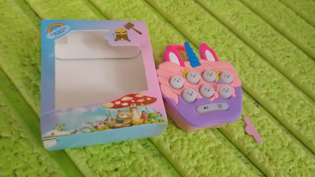 Mini Push Bubbles Game with Keychain & Music Game (1 Pc) Mini Push Bubbles Game with Keychain & Music Game (1 Pc)